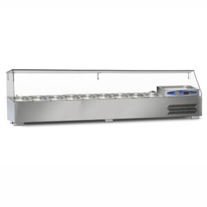 22SBS09-18 Soğutmalı Set Üstü Saladbar 180cm Gn 1/4 9 Küvet