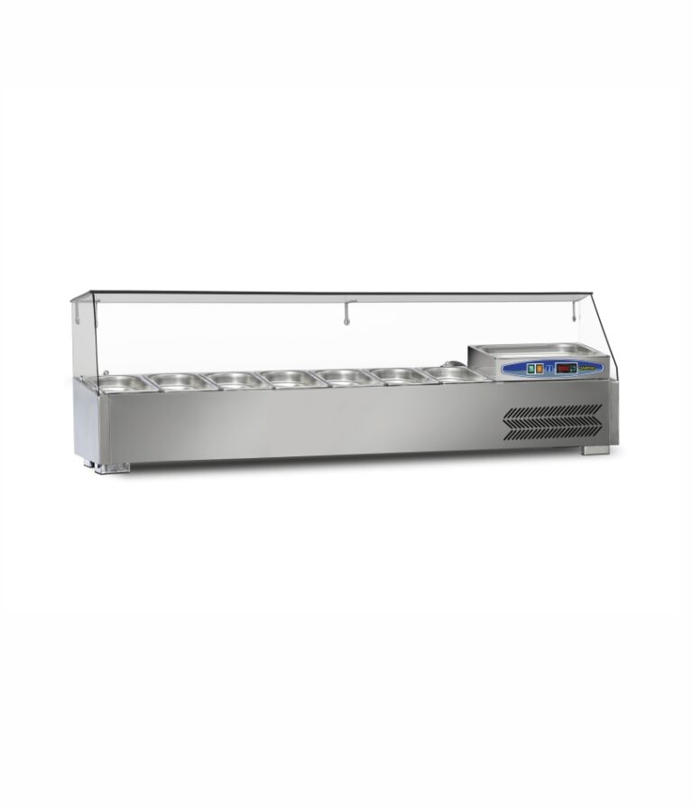 22SBS07-15 Soğutmalı Set Üstü Saladbar 150cm Gn 1/4 7 Küvet