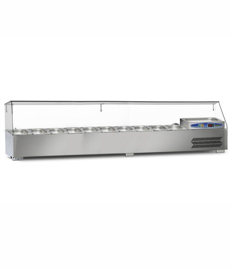 22SBS10-20 Soğutmalı Set Üstü Saladbar 200cm Gn 1/4 10 Küvet