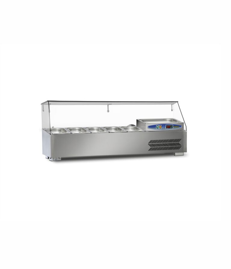 22SBS05-12 Soğutmalı Set Üstü Saladbar 120cm Gn 1/4 5 Küvet